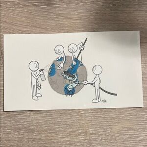 Cleaning the World Sticker by Street Artist Kai